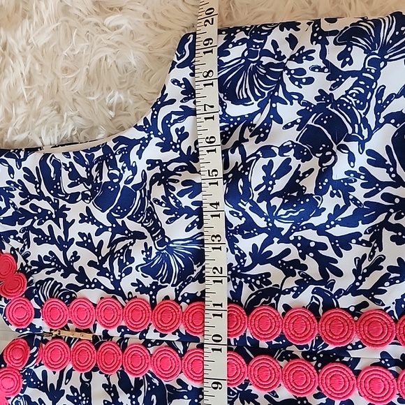 Lilly Pulitzer Floral Sleeveless Dress Blue and Pink - Picture 8 of 15